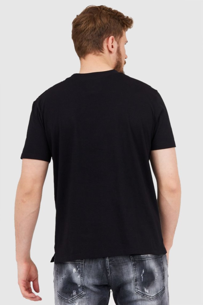 VALENTINO Black men's t-shirt with studs