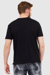 VALENTINO Czarny t-shirt męski z ćwiekami