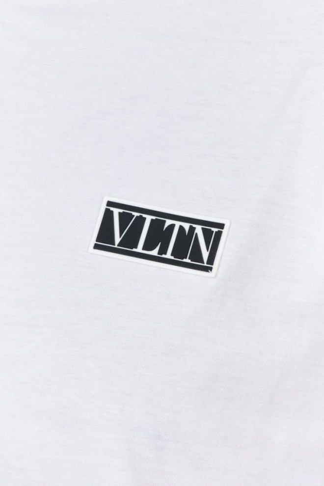 VALENTINO GARAVANI Tricou alb cu logo pentru bărbați vltn