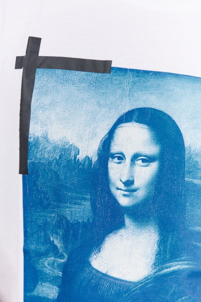 OFF-WHITE Tricou alb cu imprimeu mona fox pentru bărbați