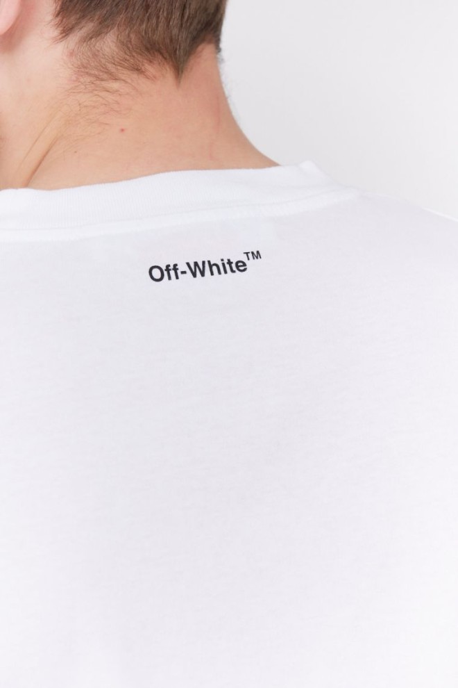 OFF-WHITE Tricou alb cu imprimeu mona fox pentru bărbați