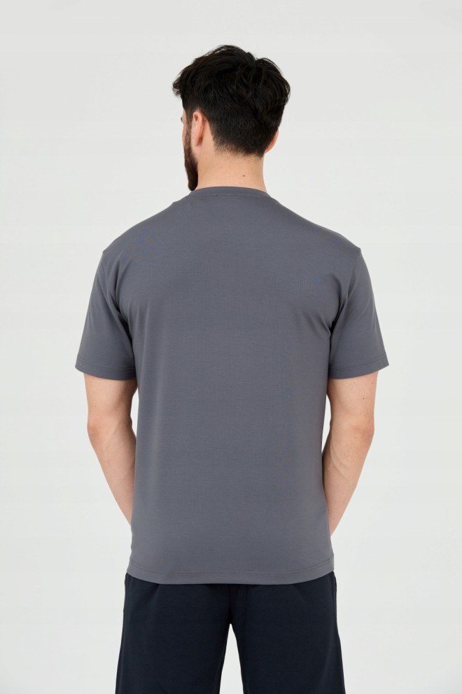 EA7 Tricou gri pentru bărbați cu logo holografic