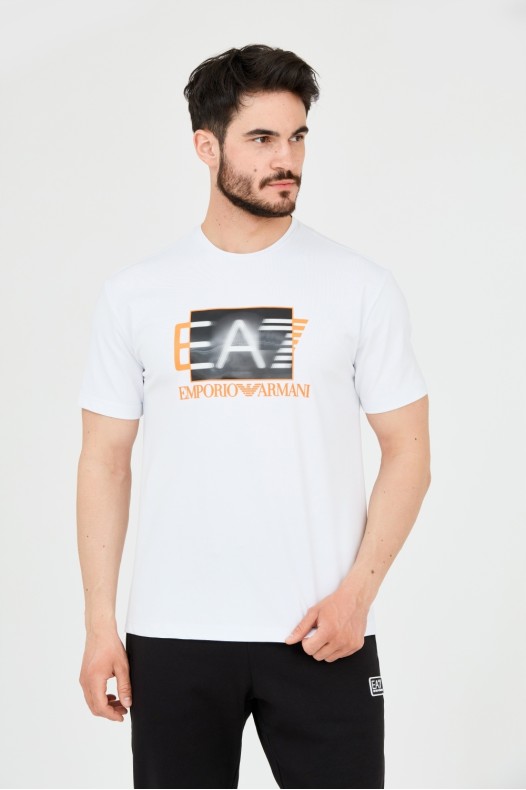 EA7 Tricou alb pentru...
