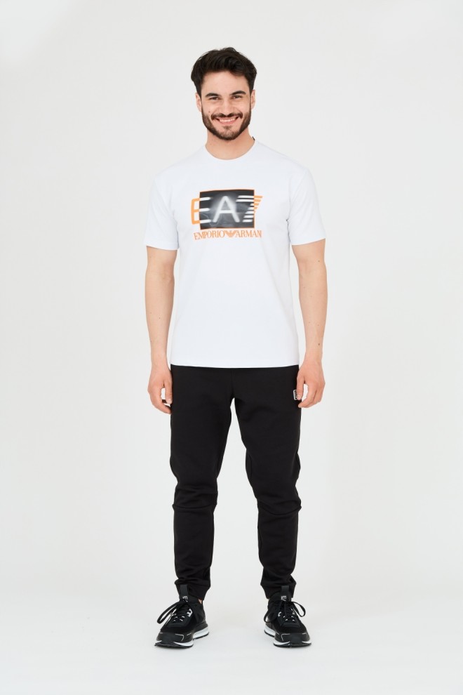 EA7 White t-shirt with holographic logo