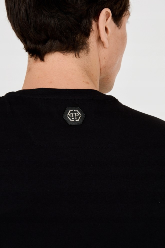 PHILIPP PLEIN Tricou negru pentru bărbați cu craniu