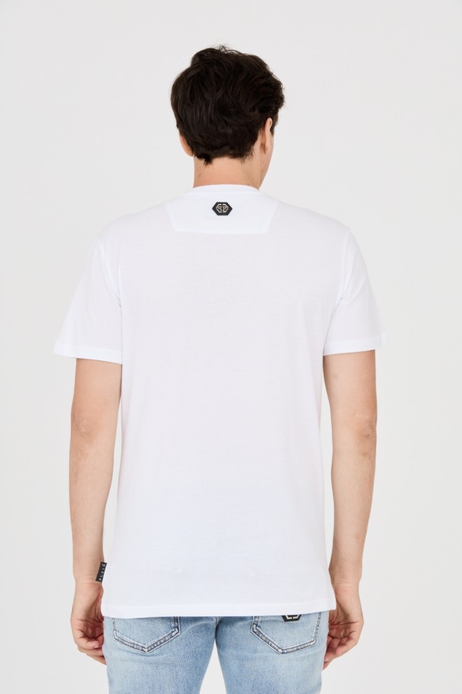 PHILIPP PLEIN Men's white T-shirt with large logo