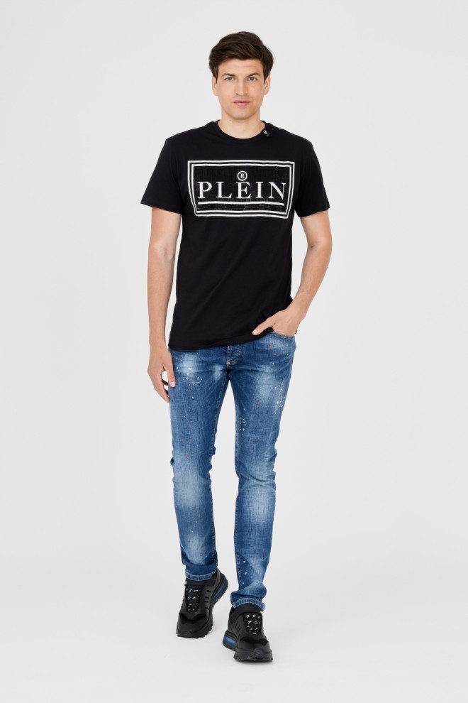 PHILIPP PLEIN T-shirt męski z dużym logo