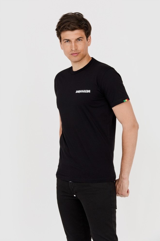 DSQUARED2 Tricou negru cool fit pentru bărbați