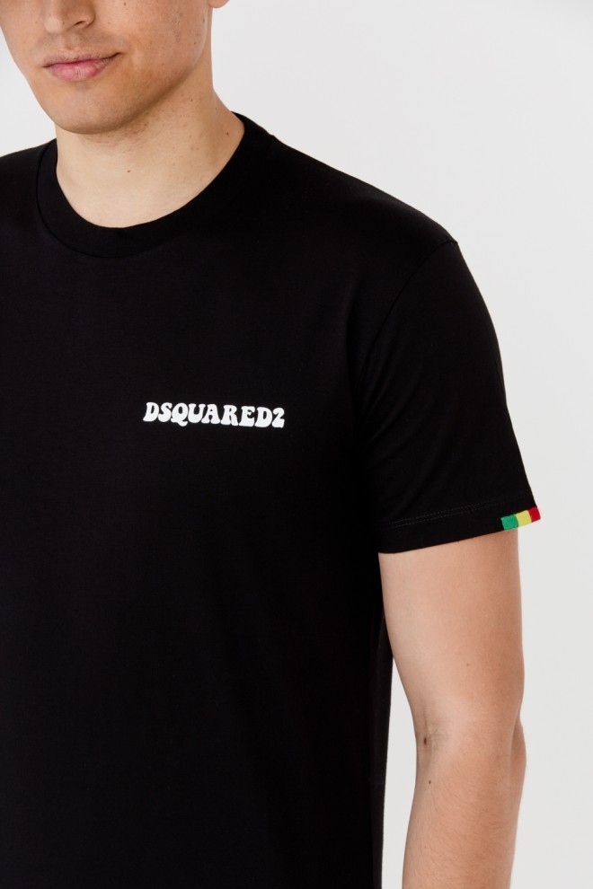 DSQUARED2 Tricou negru cool fit pentru bărbați