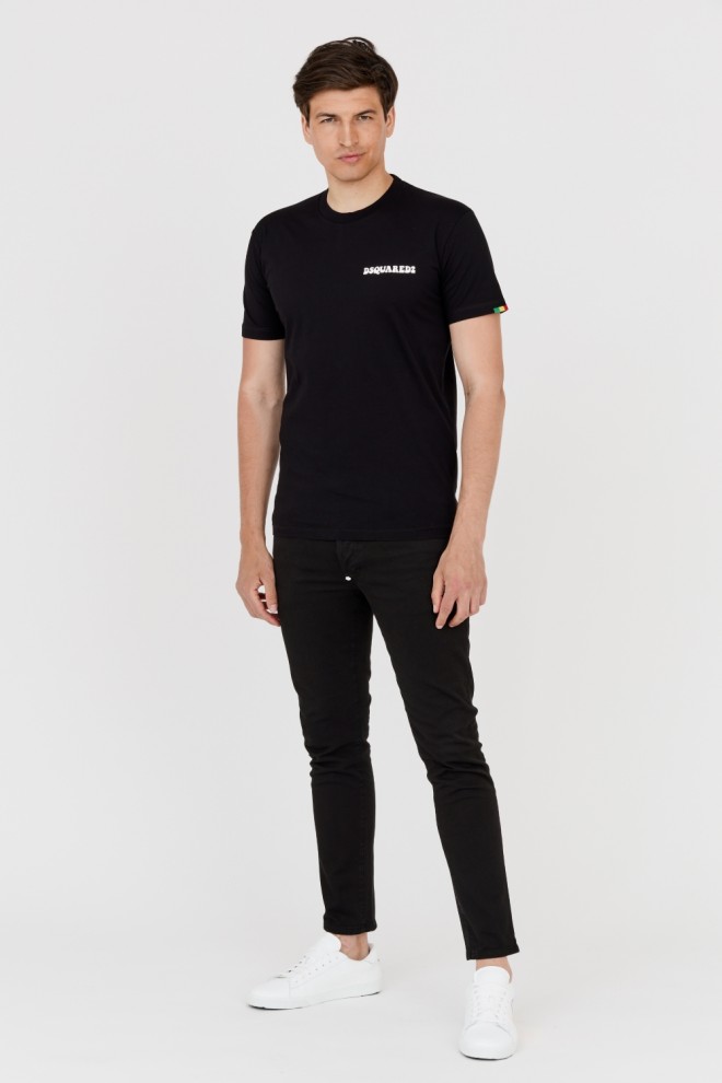 DSQUARED2 Tricou negru cool fit pentru bărbați