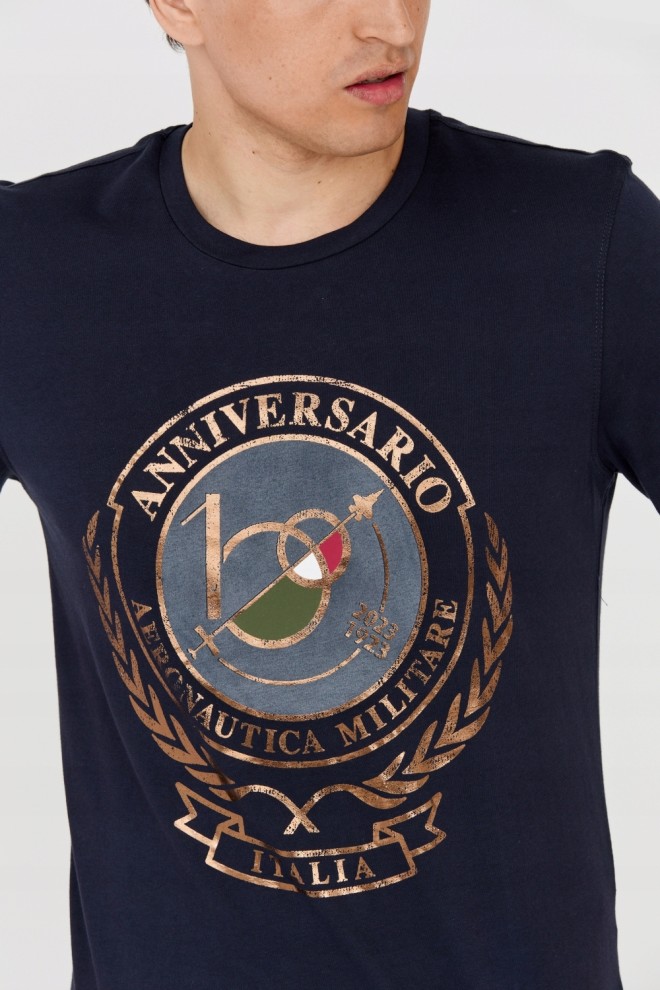 AERONAUTICA MILITARE Granatowy t-shirt męski