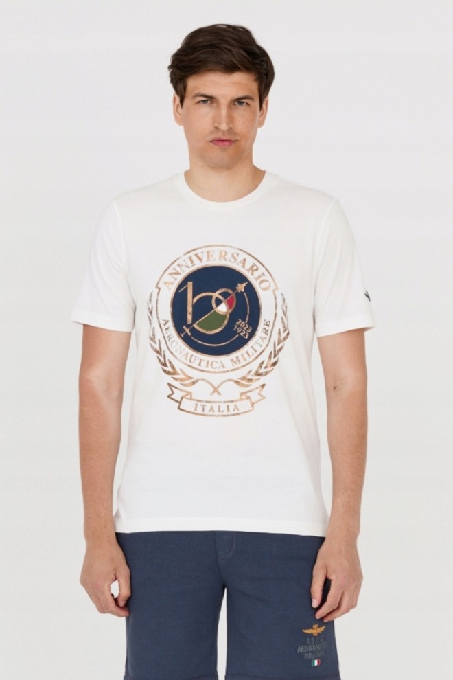 AERONAUTICA MILITARE Biały t-shirt męski