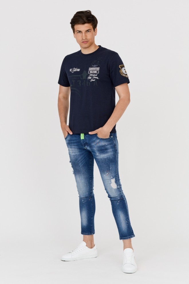 AERONAUTICA MILITARE Men's navy blue t-shirt