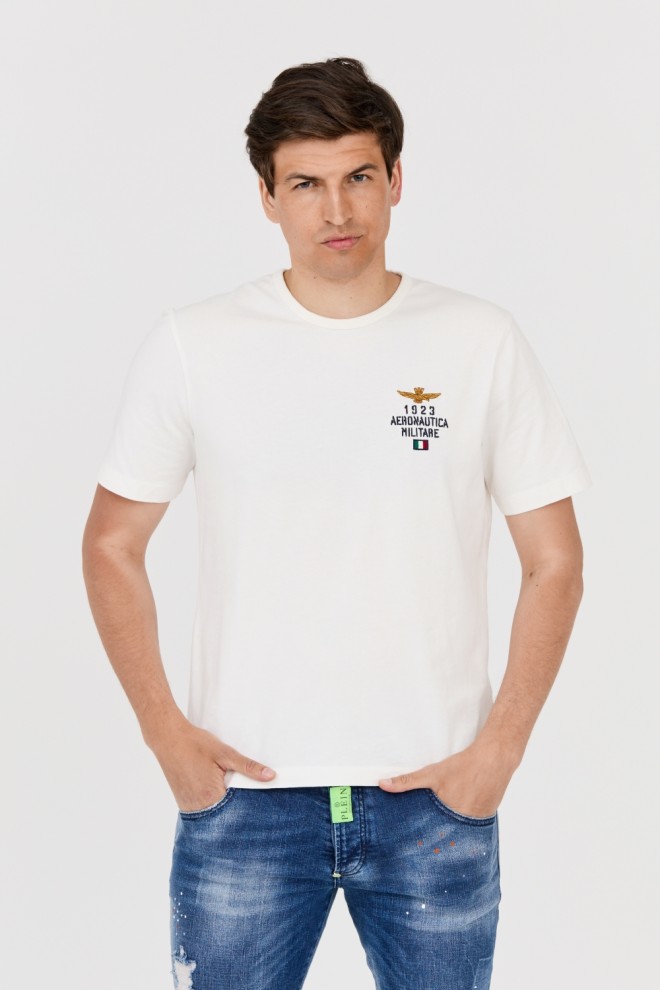 AERONAUTICA MILITARE Biały t-shirt męski