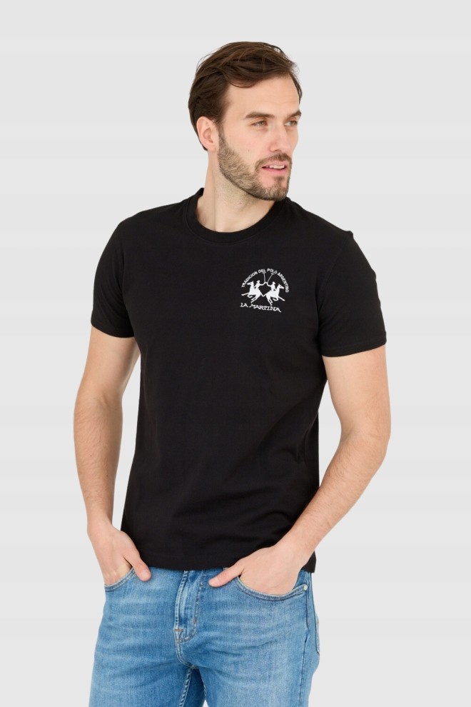 LA MARTINA Black Men's Regular Fit T-Shirt