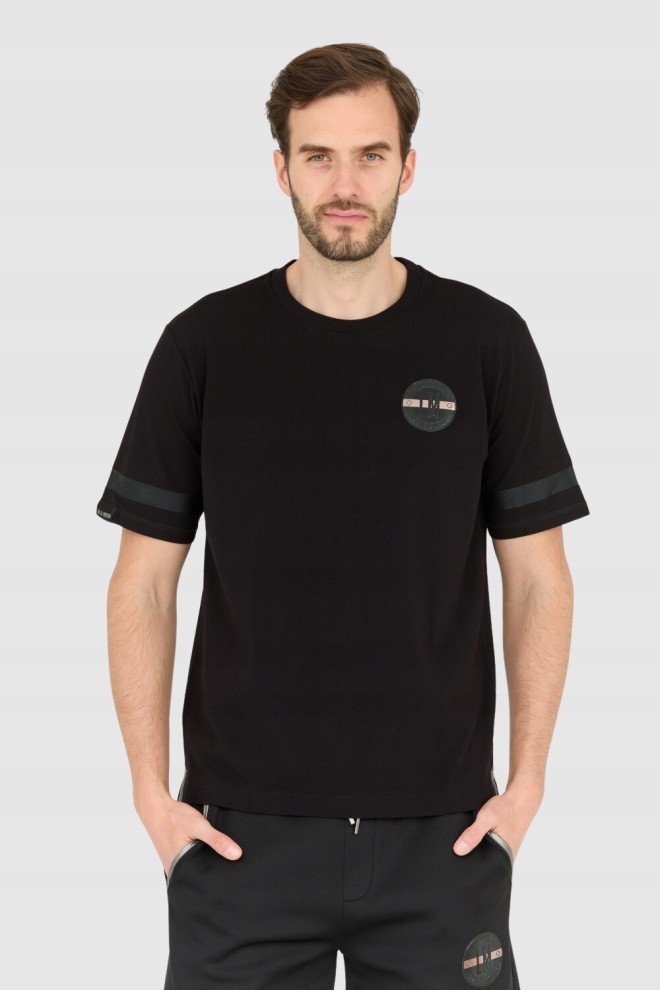 LA MARTINA Black Men's Regular Fit T-Shirt