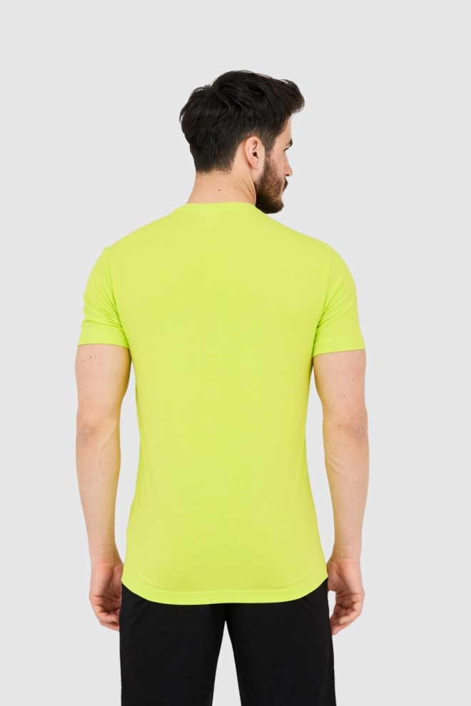 EA7 Tricou verde pentru bărbați cu logo alb mare