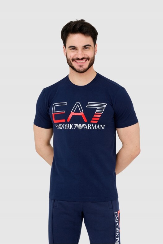 EA7 Men's navy blue T-shirt...