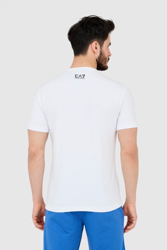 EA7 Men's T-shirt white with large black logo