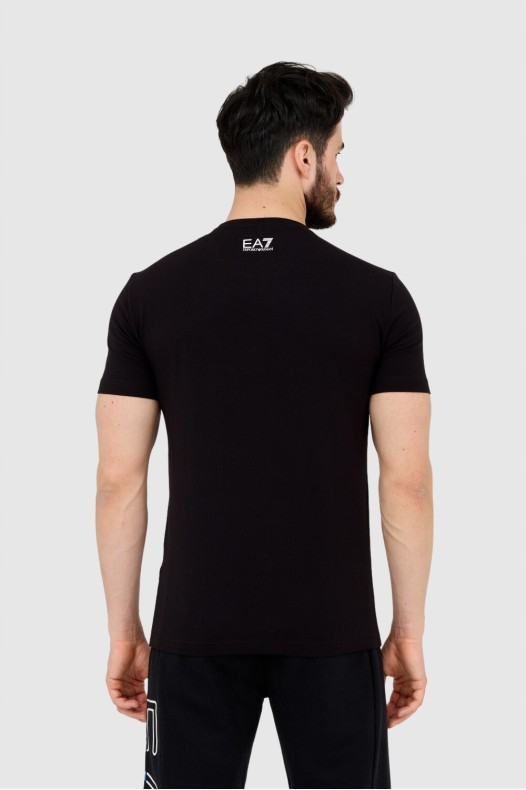 EA7 T-shirt męski czarny z...