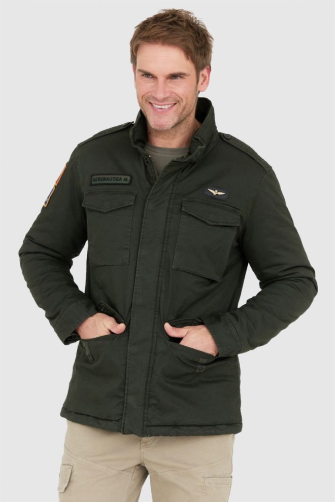 AERONAUTICA MILITARE Green men's parka jacket