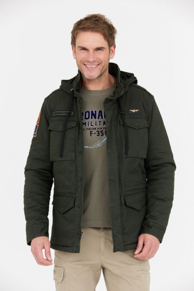 AERONAUTICA MILITARE Green men's parka jacket