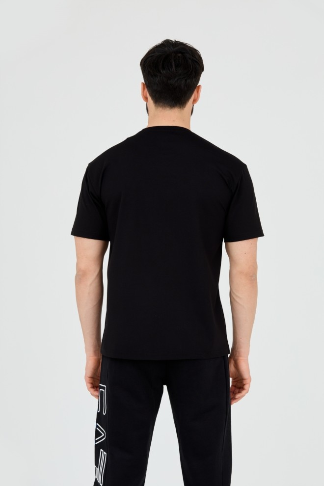 EA7 Black t-shirt with holographic logo