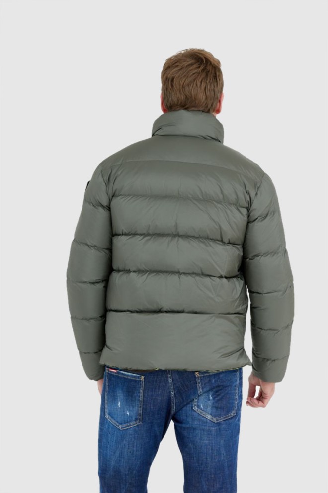 BLAUER Dark green men's down jacket FLETCHER