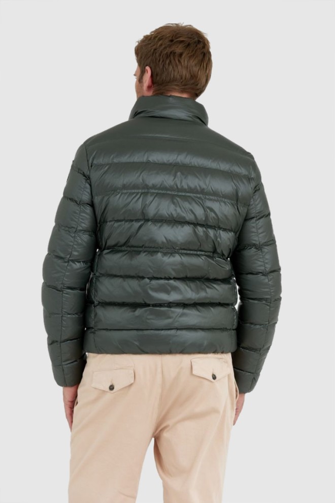 BLAUER Dark green men's down jacket SETH