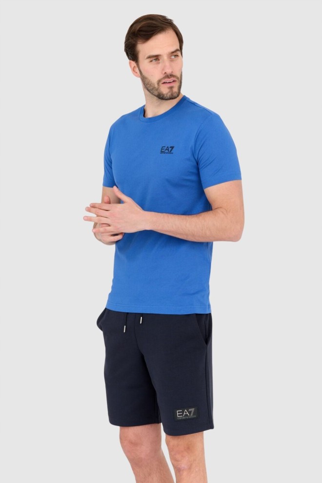 EA7 Blue men's t-shirt with black logo