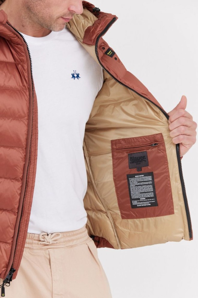 BLAUER Brown jachetă cu glugă Sergio pentru bărbați