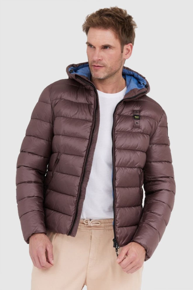 Jachetă cu glugă BLAUER Brown Virgil pentru bărbați