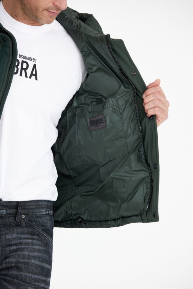 BLAUER Jachetă verde închis cu glugă pentru bărbați