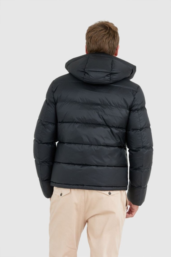 BLAUER Men's black Tracy down jacket with hood