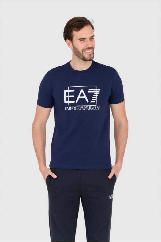 EA7 Granatowy męski t-shirt...