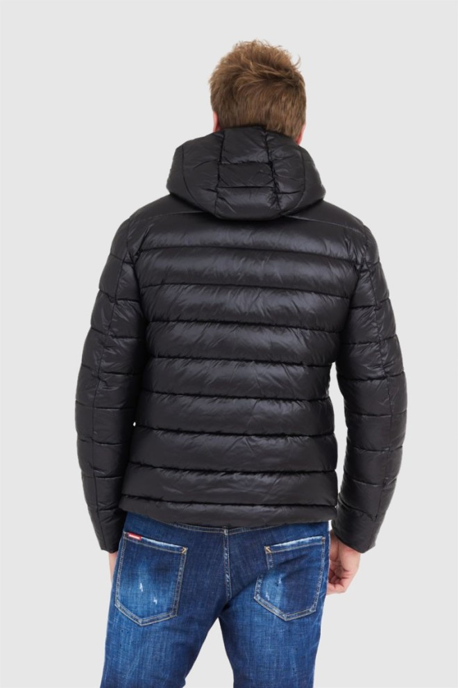 BLAUER Black men's Virgil down jacket with hood