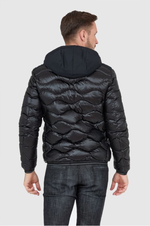 BLAUER Jachetă neagră cu...