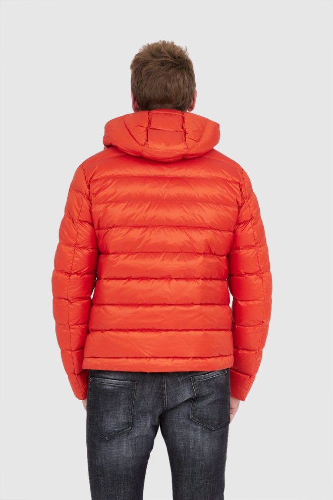 BLAUER Sergio orange down jacket with hood