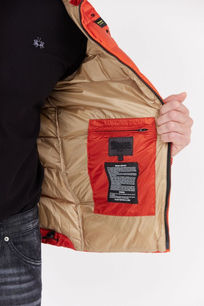 BLAUER Jachetă cu glugă Sergio portocalie pentru bărbați