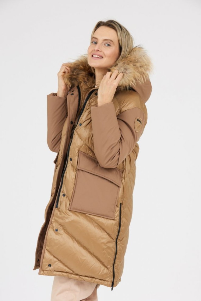 Jachetă cu glugă pentru femei BLAUER Brown Gwendolyn