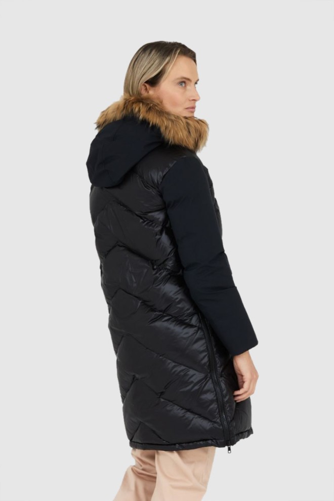 BLAUER Black Gwendolyn down jacket with hood