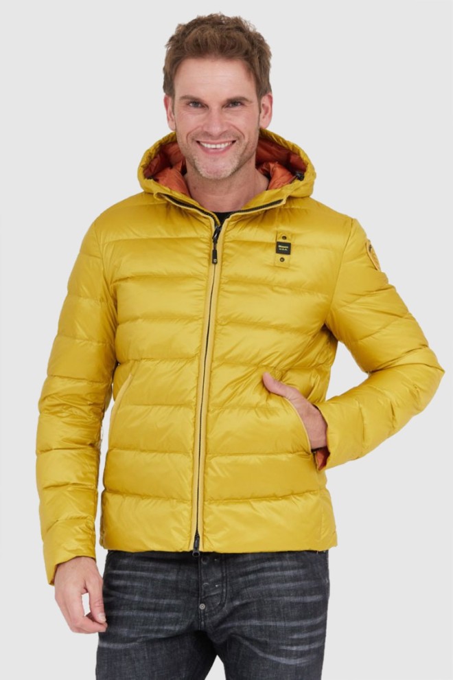 BLAUER Yellow Sergio down jacket with hood