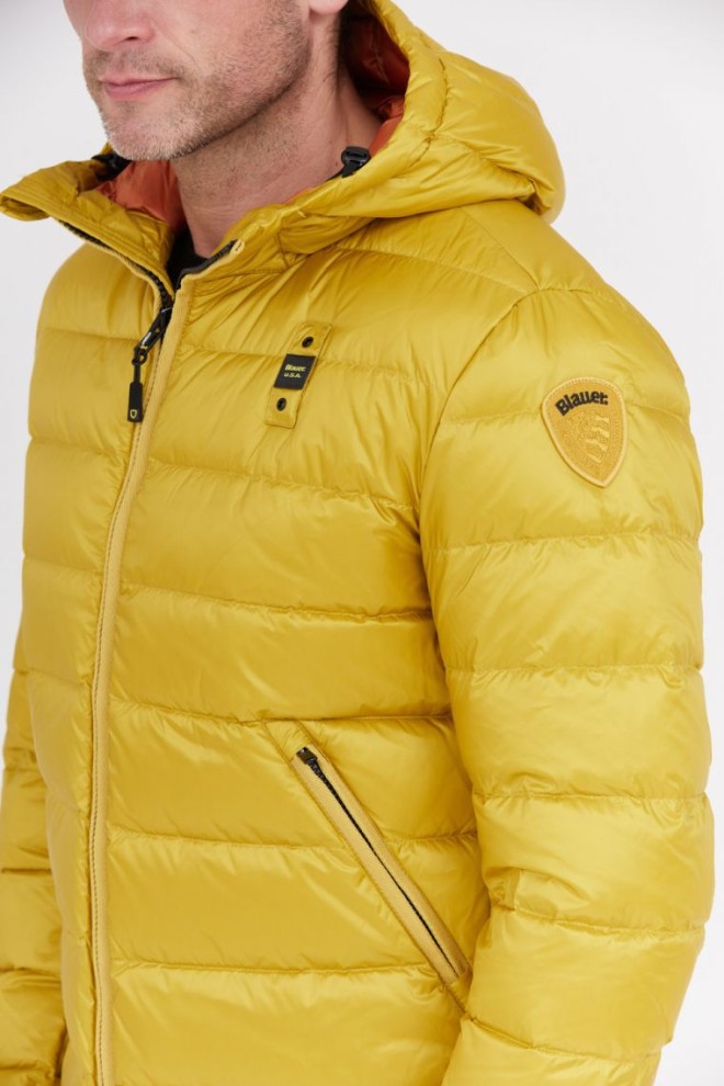 BLAUER Yellow Sergio down jacket with hood