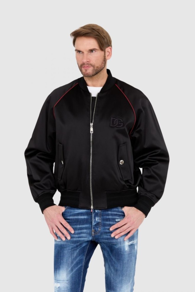 DOLCE & GABBANA Jachetă bomber outwear neagră pentru bărbați