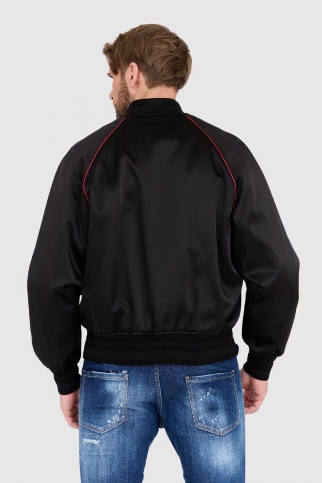 DOLCE & GABBANA Black bomber outwear jacket