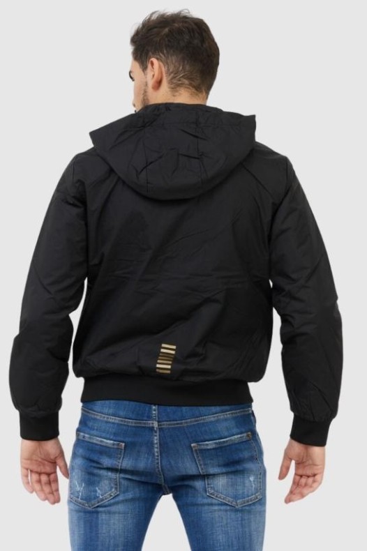 EA7 Black men's jacket with...