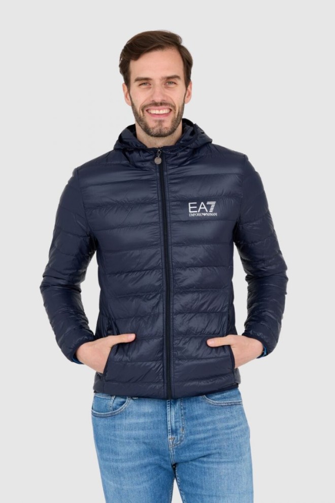 EA7 Down jacket navy blue