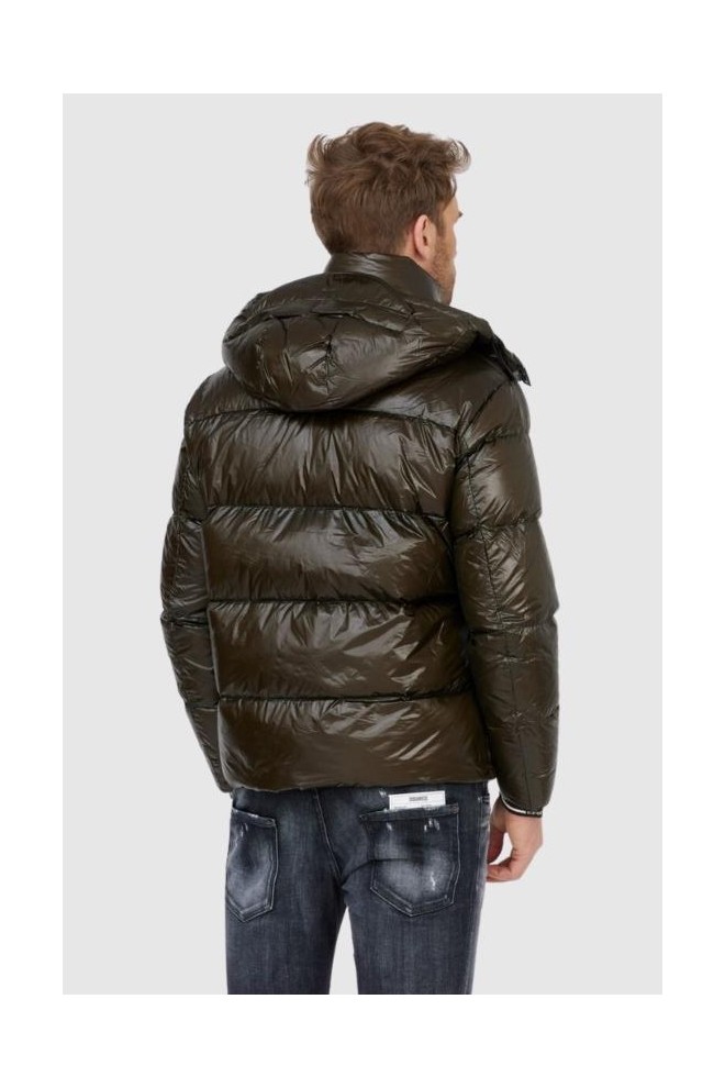 EMPORIO ARMANI Dark green men's down jacket