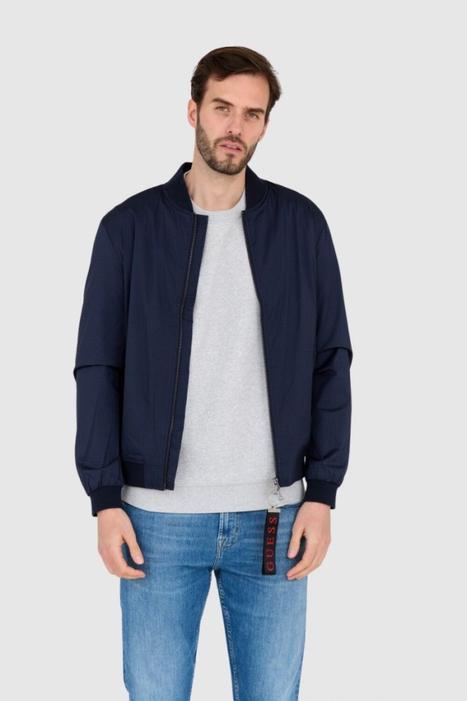 GUESS Jachetă windbreaker albastru marin pentru bărbați