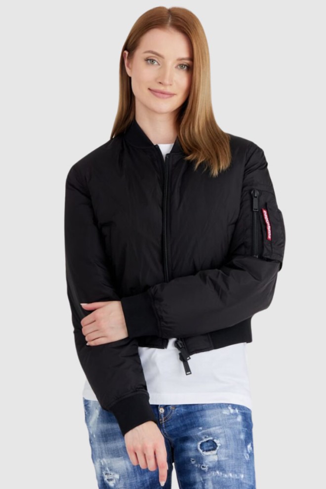 DSQUARED2 Jachetă bomber icon neagră pentru femei